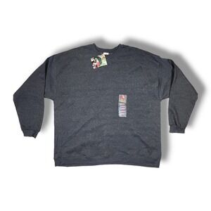 Vintage Y2K Hanes Blank Gray Crewneck‎ Pullover Sweatshirt Men's Size 2XL 2001